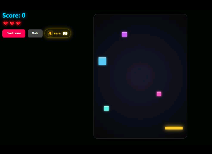 Falling Boxes Game Screenshot